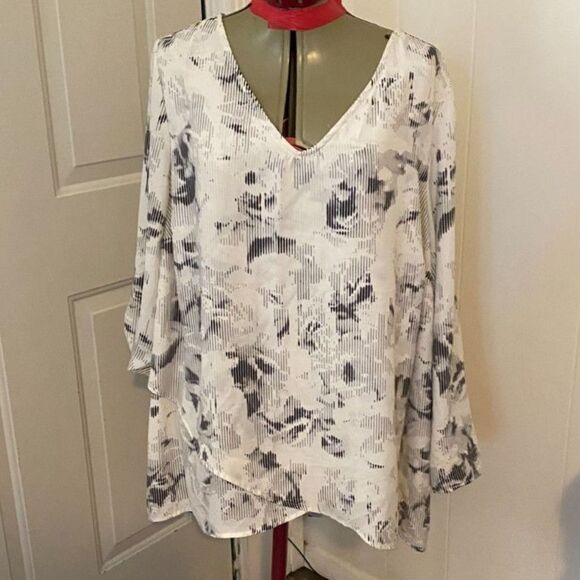 Apt 9 Boho V-Neck long Sleeve High Low Tunic Top Women Size 1X - Picture 1 of 6